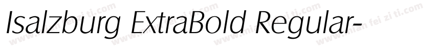 Isalzburg ExtraBold Regular字体转换